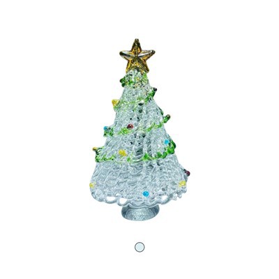 Glass Christmas Tree Table Decoration